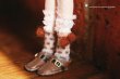 Photo3: Brown dot pompom socks (3)