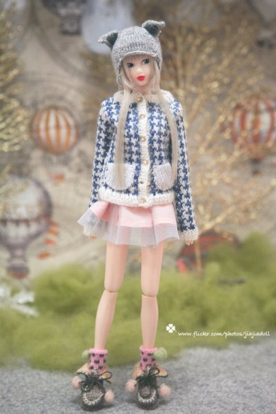 Photo3: Pink dot pompom socks (3)