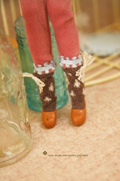 Photo2: brown drop dot lace bowknot socks (2)