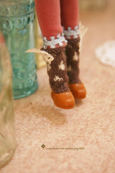 Photo3: brown drop dot lace bowknot socks (3)