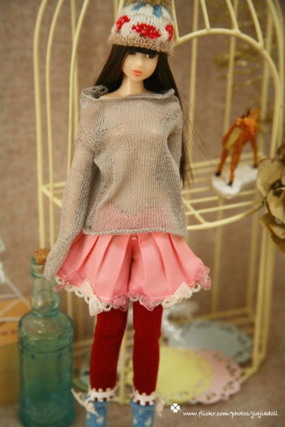 Photo5: blue drop dot lace bowknot leg warmers (5)