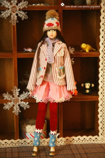 Photo4: blue drop dot lace bowknot leg warmers (4)