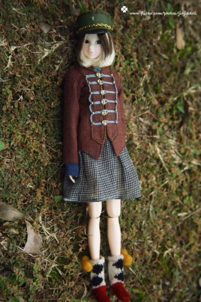 Photo5: black checked pompom socks (5)