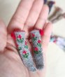 Photo3: grey flower bowknot socks (3)