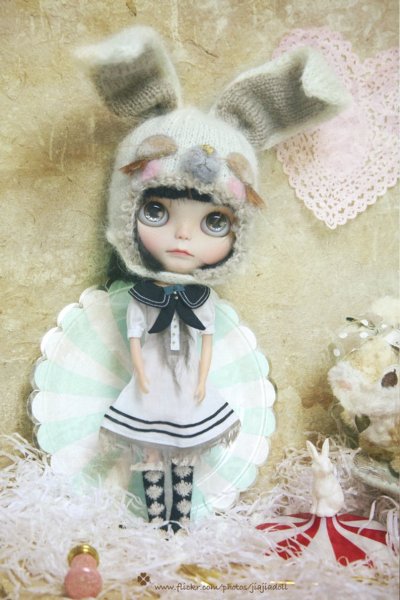 Photo3: white and black prismatic checked layered socks(of sailor suit set) (3)