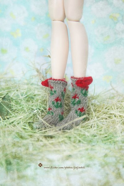 Photo2: camel flower bowknot socks (2)