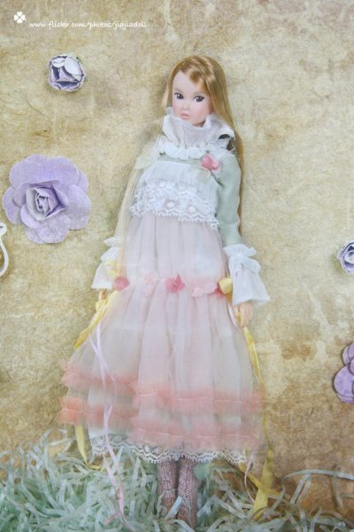 Photo8: cream twist pompom socks long version  (8)