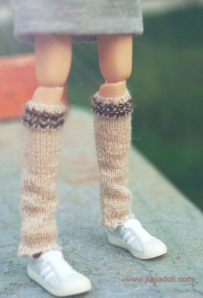 Photo2: cream stripe leg warmers (2)