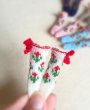 Photo4: red flower bowknot socks (4)