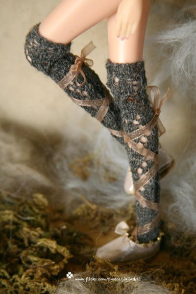 Photo2: dark grey stockings (Andy's little red dress dream) (2)