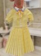 Photo2: 2 Pieces - yellow classic dress and head band bowknot (of Alice set) (2)