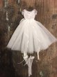 Photo6: 2 pieces ribbon lace Long Ballet dress in white (6)