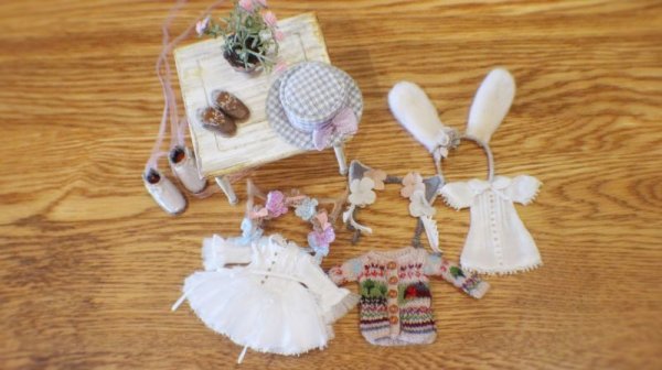 Photo9: light blue checked bowknot hat (9)