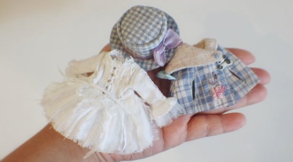 Photo8: light blue checked bowknot hat (8)