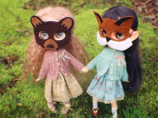 Photo4: 2 pieces - pink mohair hollow bowknots lace sweater and bowknot brooch (4)