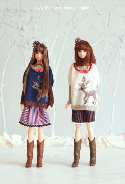 Photo5:  Cute Animals - Deer sweater in day white (5)