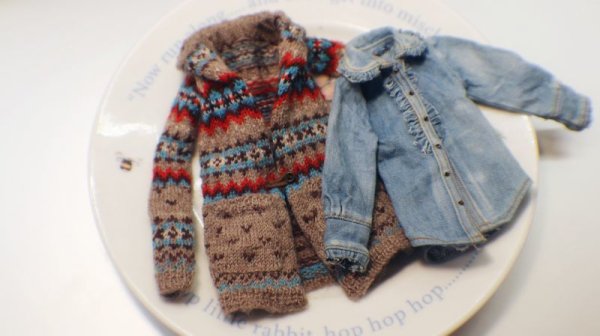 Photo3: Vintage pattern Sweater in camel (3)