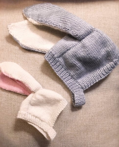 Photo4: bunny hat in grey (4)