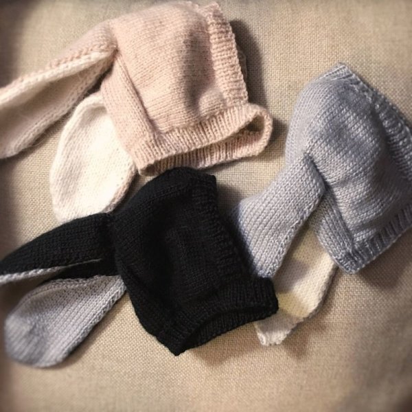 Photo3: bunny hat in grey (3)