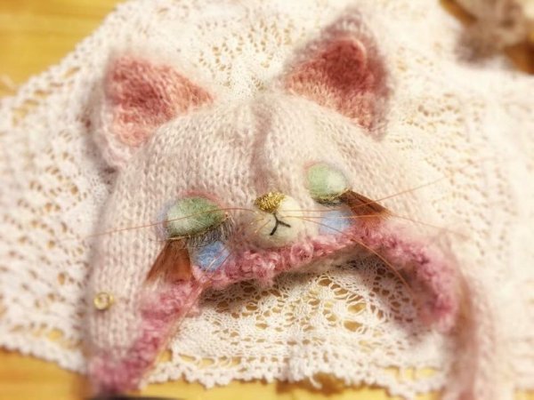 Photo11: sleeping kitty hat in mint (11)