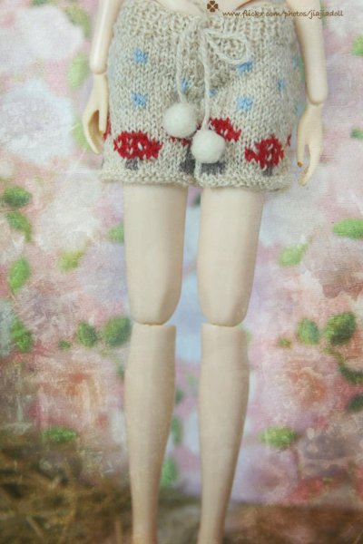 Photo3: mushroom shorts in cream (3)