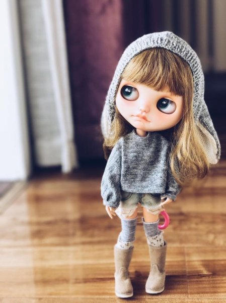 Photo2: bunny hat in grey (2)