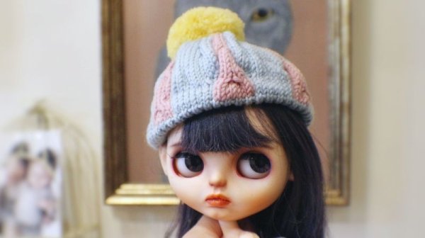 Photo8: baby blue pink meat dumpling pompom hat (8)