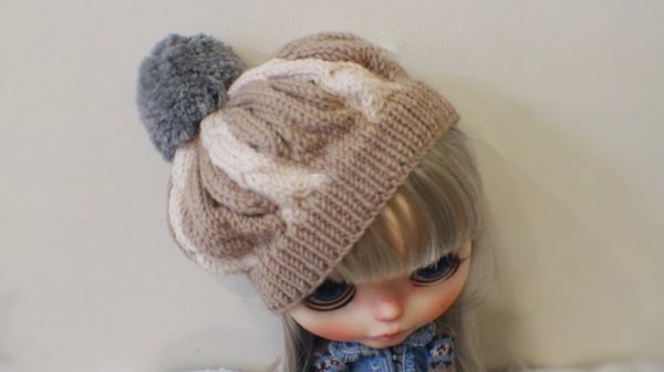Photo3: camel meat dumpling pompom hat (3)