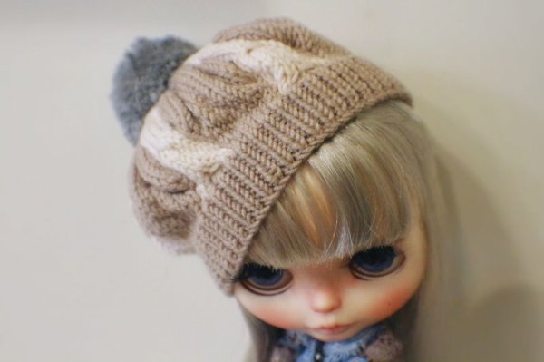 Photo2: camel meat dumpling pompom hat (2)