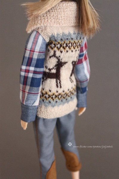Photo4: cream deer sweater (4)