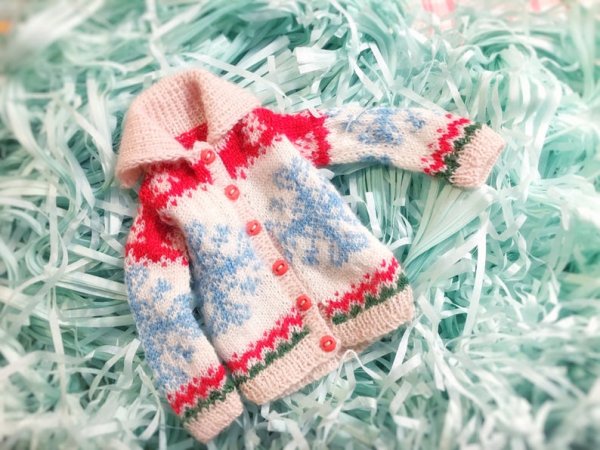 Photo1: snowflakes sweater (1)