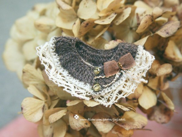 Photo1: coffee lace cape (1)