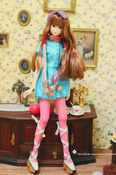 Photo3: pompom scarf in pink (3)