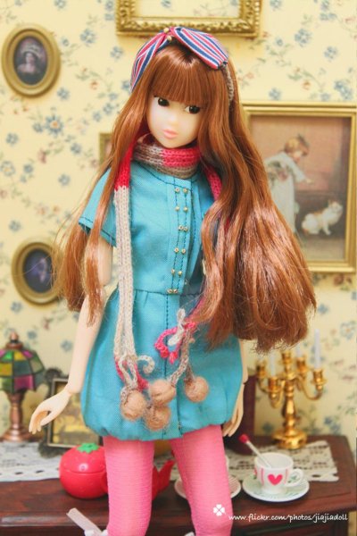 Photo4: pompom scarf in pink (4)