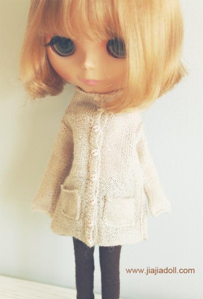 Photo2: pocket long sweater in cream (2)