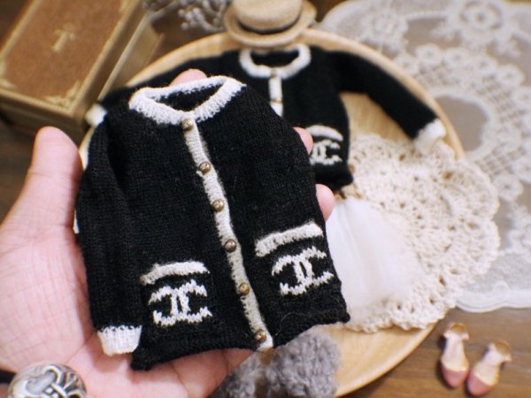 Photo3: chanel sweater in Black and white (3)