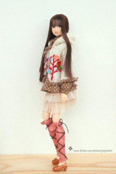 Photo4: tree sweater hooded cardigan in colored white (4)