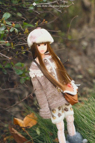 Photo2: camel lace sweater (2)
