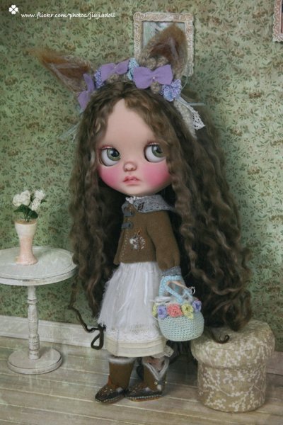 Photo5: twist camel lace bowknots leg warmers (of squirrel set) (5)