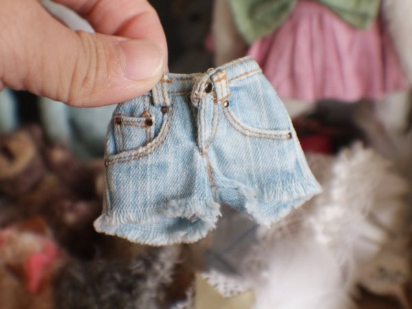 Photo1: Miniature Artworks Levi style shorts Jeans (1)