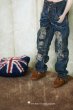 Photo3: miniature Art works vintage hole denim jeans  (3)
