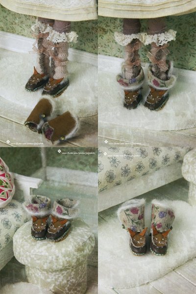 Photo2: squirrel boots shoes (of squirrel set) 3 ways to wear (2)
