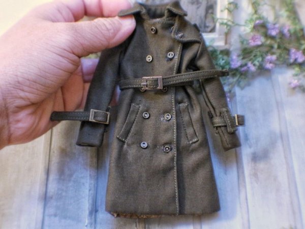 Photo1: army green trench coat (1)