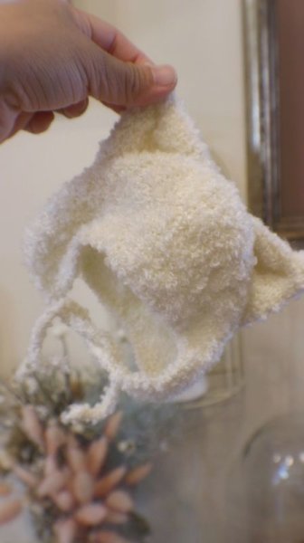 Photo4: white simple kitty hat (4)