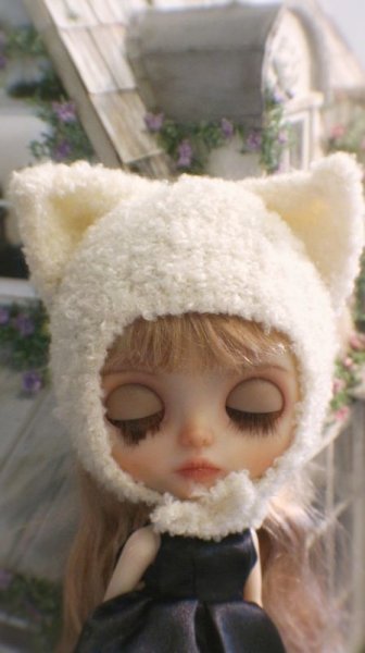 Photo6: white simple kitty hat (6)