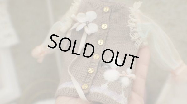 Photo2:  Cute Animals - poodle dog sweater in camel (2)