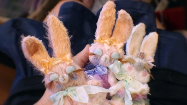 Photo13: Sleeping Bunny in soft pink (13)