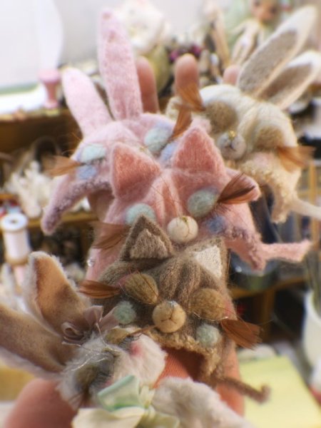 Photo3: sleeping kitty hat in mint (3)