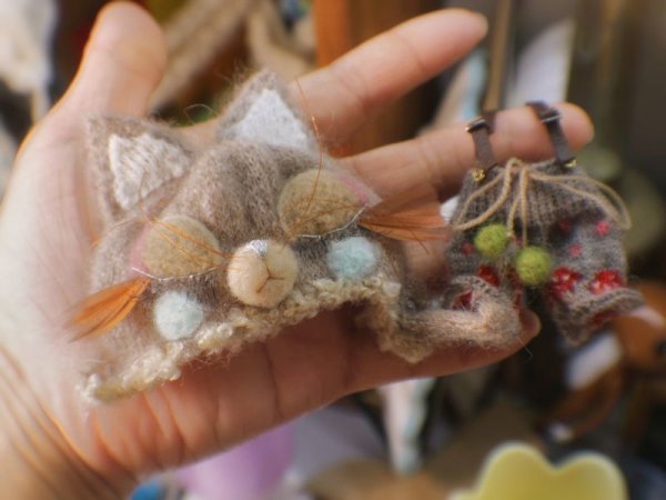 Photo8: sleeping kitty hat in mint (8)