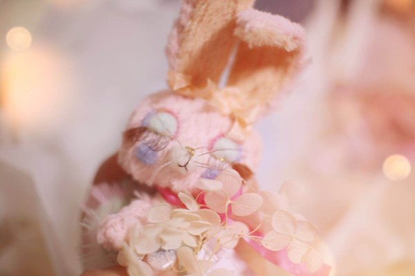 Photo20: Sleeping Bunny in soft pink (20)